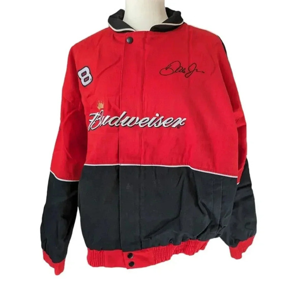 Vintage Nascar Racing Jacket Size Large #8 Dale Earnhardt Jr. Y2K - Picture 1 of 7